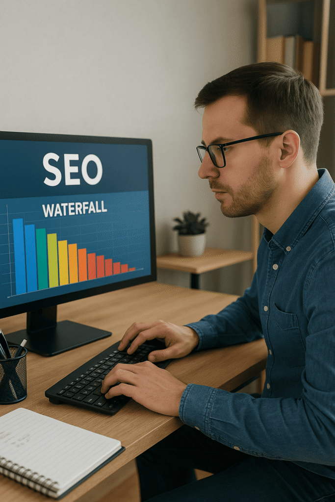 مخطط Waterfall في SEO - م.إسماعيل السعافين